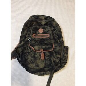 Roxy Backpack - Book Bag - Day Pack - Camo/Olive Green - Multiple Zipper Pockets